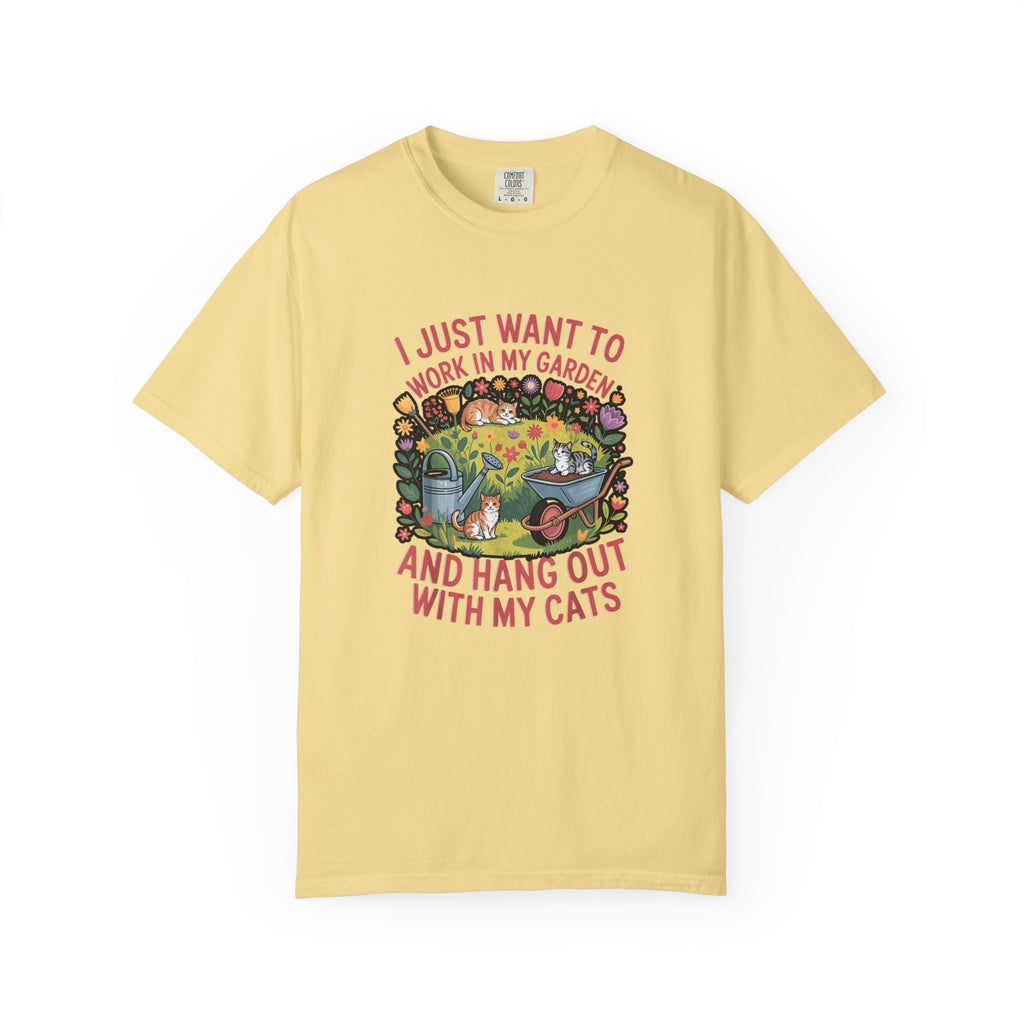Work in My Garden Chill with My Cats T-shirt