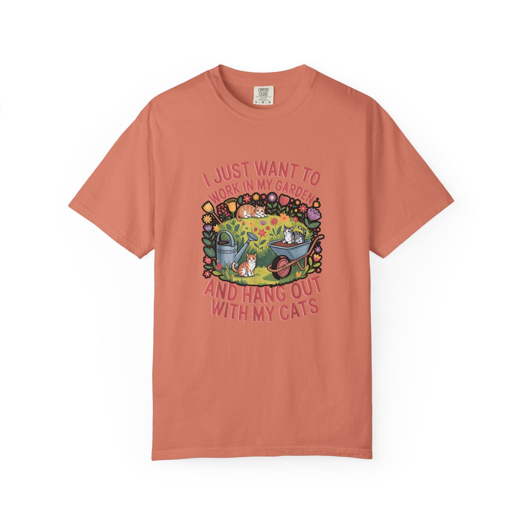 Work in My Garden Chill with My Cats T-shirt