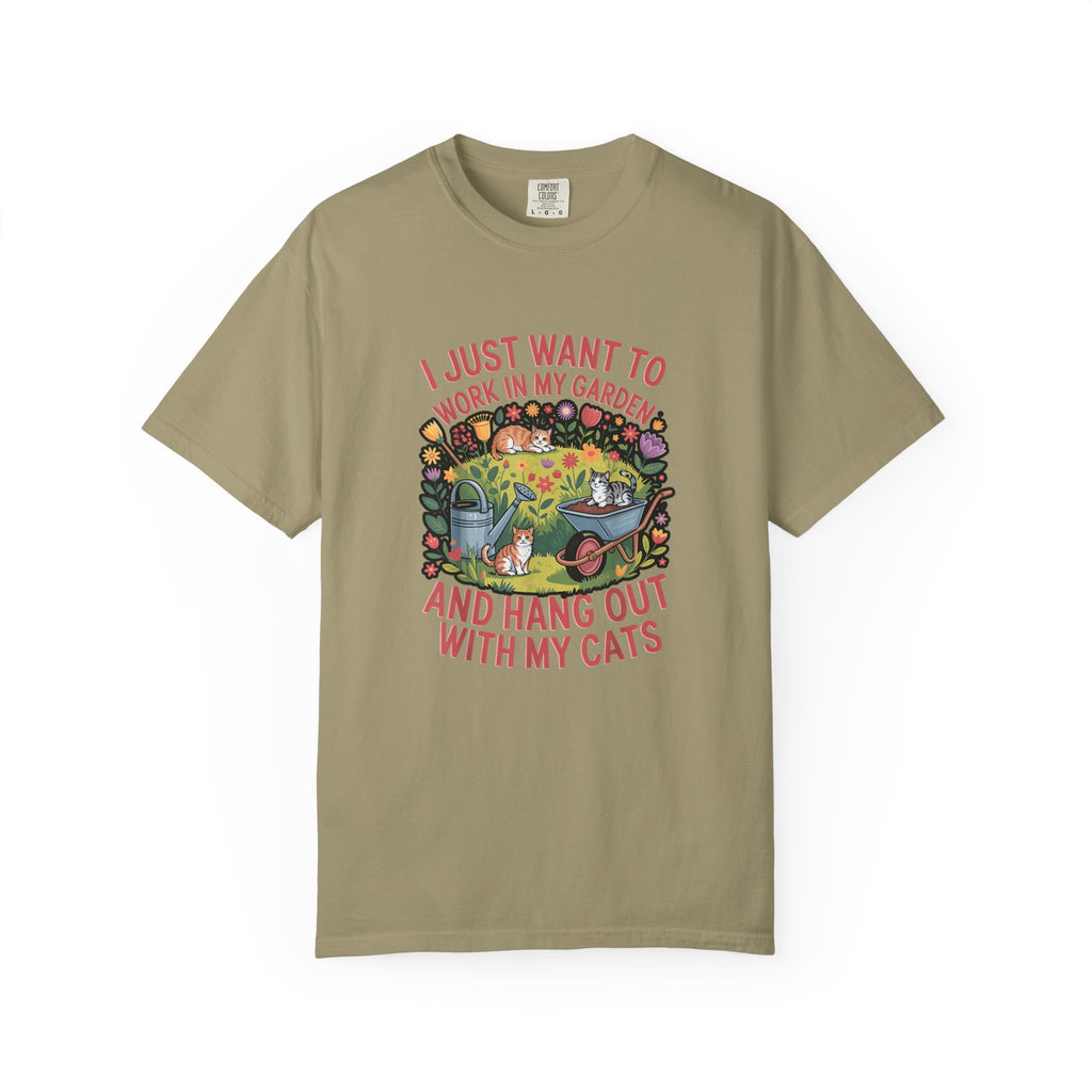 Work in My Garden Chill with My Cats T-shirt