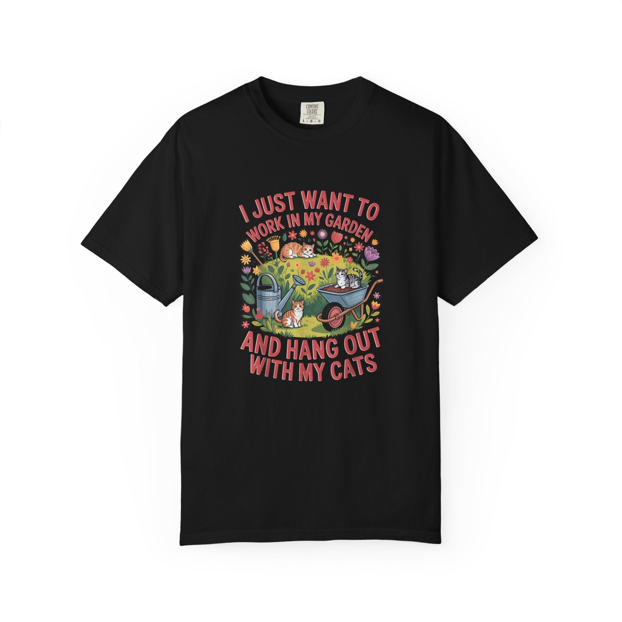 Work in My Garden Chill with My Cats T-shirt